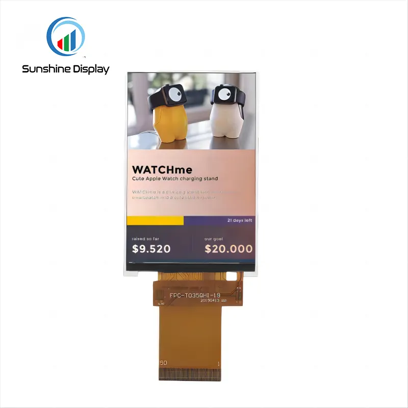 SDT035QHVI-19 3.5" 320x480 Standard TFT LCD Module| IPS TFT LCD Module MCU/RGB/SPI LCD module