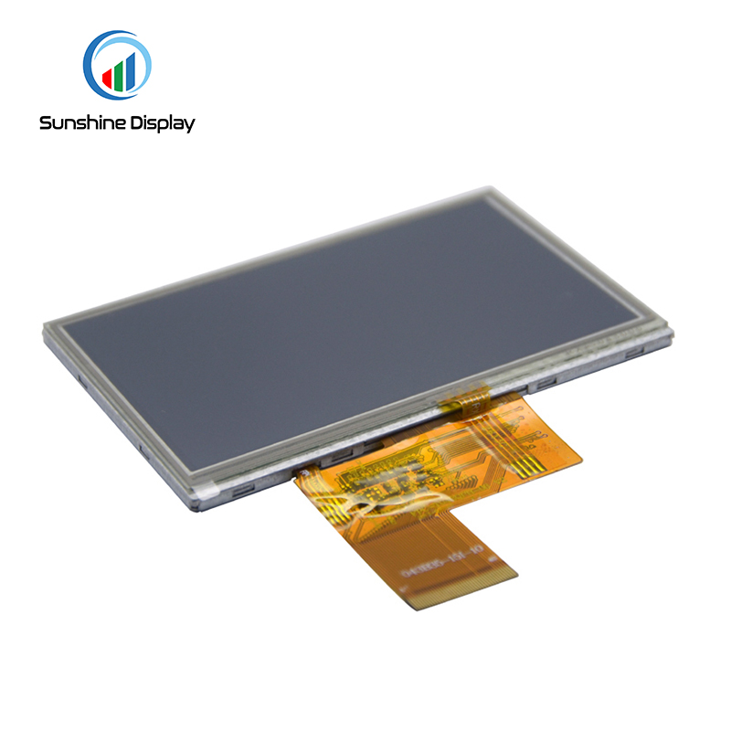 SDT043QPIN-10P High Brightness 1000cd/m2  4.3inch TFT  LCD Screen 24bit RGB interface with Resistive Touch Screen Sunlight Readable TFT LCD|Standard TFT LCD Module Next Product LCD module