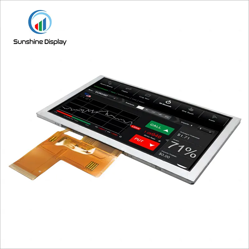 SDT050BWSI-04 5.0" 800x480 Wide Temperature TFT Display| IPS TFT LCD Module |Sunlight Readable TFT LCD 24BIT RGB LCD module