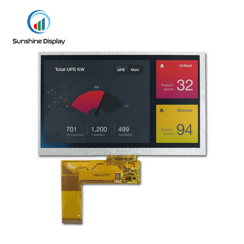 SDT070SWH40-90 7.0 inch Standard TFT LCD Module Back View