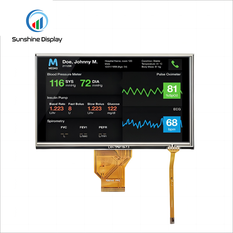 SDT070SWHN-03P Factory Cost 7inch TFT LCD Display  800X480 50PIN with Resistive Touch Screen Standard TFT LCD Module Previous Product LCD module