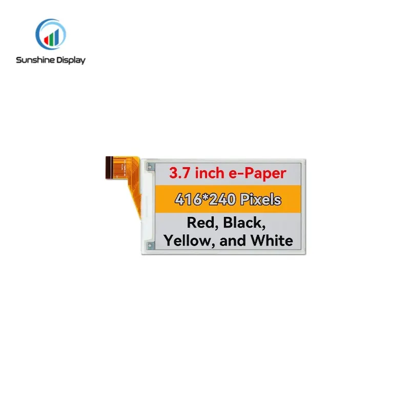 SDE0370MNNF-36 3.7inch Black White Red Yellow Four Colors E-paper Display Module 240x416 E-paper Display_Info Similar Product LCD module
