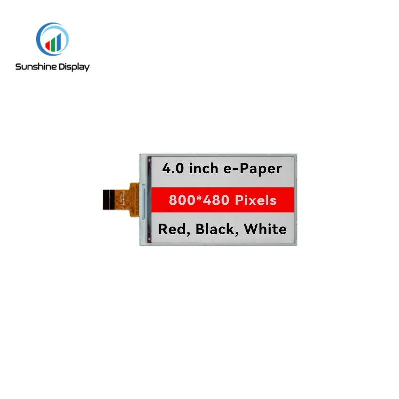 SDE0400NWT-08 3.97inch 800x480 Black White Red ePaper Display Supplier E-paper Display_Info Next Product LCD module