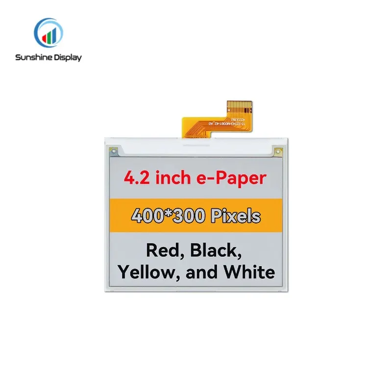SDE0420MNNF-31 4.2inch 400x300 Black White Red Yellow Four Colors E-paper Display Module E-paper Display_Info Similar Product LCD module