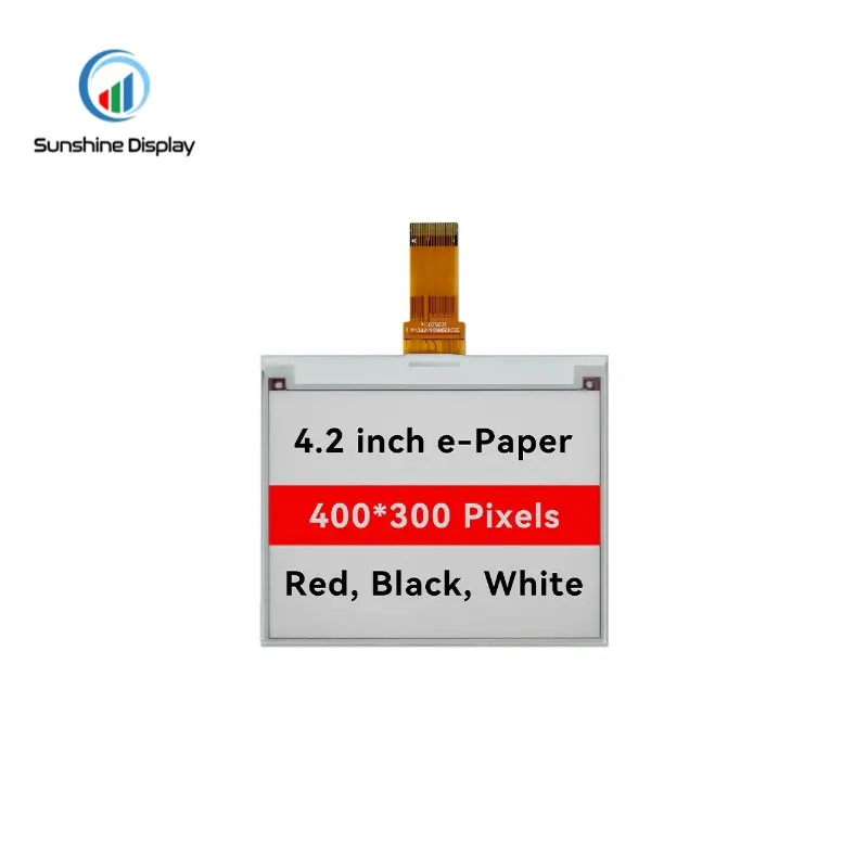 SDE0420NNT-40 4.2 Inch Black White Red E-Paper Display 400×300 Resolution E-paper Display_Info Previous Product LCD module